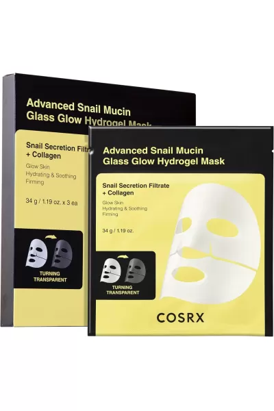 COSRX-کوزارکس--پک-۳-تایی-ماسک-هیدروژلی-حلزون-+-کلاژن-جذبی-