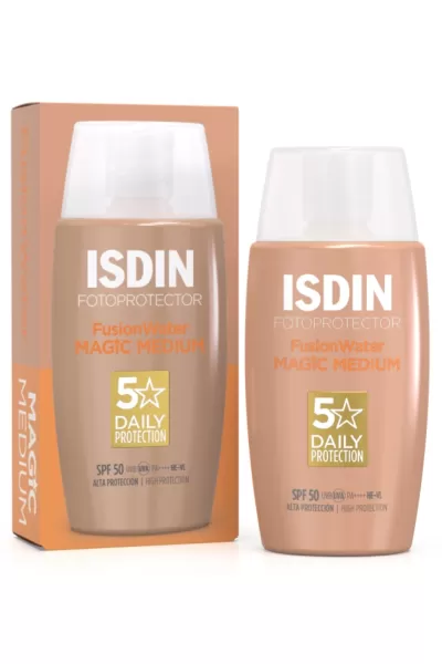ISDIN-ایزدین--ضدآفتاب-فیوژن-واتر-مجیک-رنگ-مدیوم-