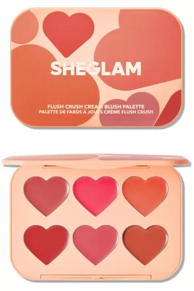 Sheglam-شیگلم-Cottage-Core-Garden-پالت-رژگونه-کرمی-قلبی-رنگ-