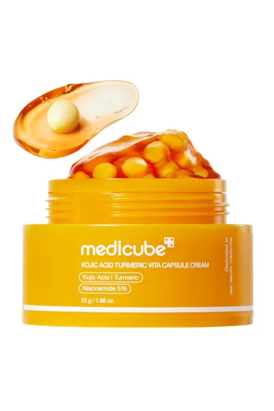 Medicube-مدی-کیوب--کرم-کپسولی-کوجیک-اسید-و-زردچوبه-مدی-کیوب-روشن-کننده-و-تسکین-دهنده-قوی-پوست-