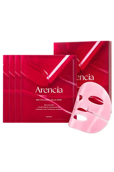 ARENCIA-آرنسیا--پک-ماسک-ژلی-کلاژن-قرمز-آبرسان--ضد-چروک-و-تقویت-سد-دفاعی-پوست-