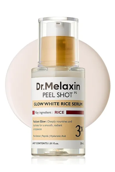 Dr.Melaxin دکتر ملاکسین  سرم روشن کننده برنج سفید آبرسان و درخشان کننده و کنترل منافذ پوست 