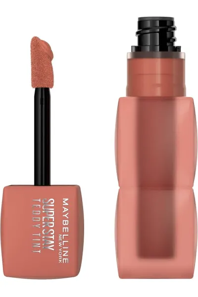 خرید و قیمت تینت لب مات مخملی 12 ساعته مدل Teddy Lip Tint رنگ BUFFED OUT Maybelline New York  میبلین نیویورک اصل