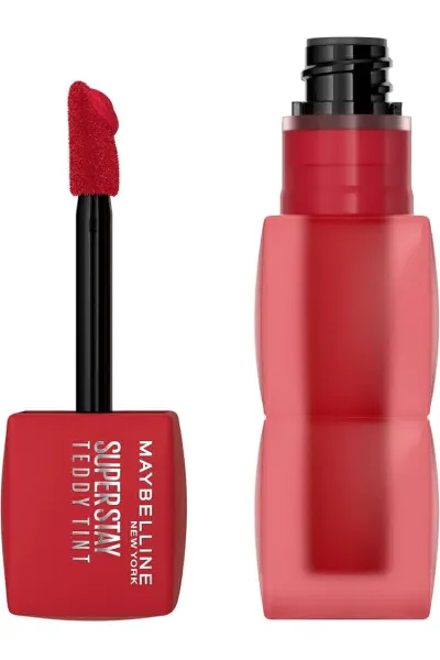 خرید و قیمت تینت لب مات مخملی 12 ساعته مدل Teddy Lip Tint رنگ TOMATO GIRL Maybelline New York  میبلین نیویورک اصل