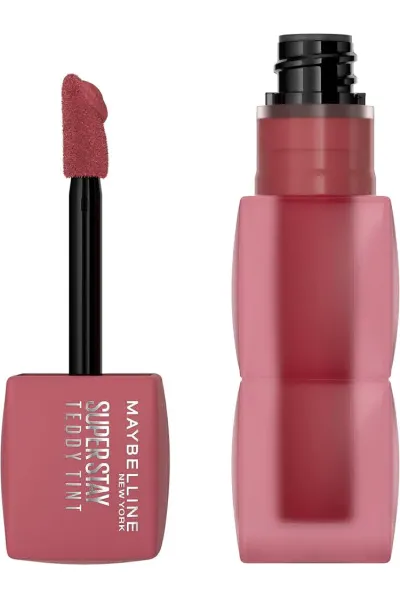 Maybelline New York میبلین نیویورک  تینت لب مات مخملی 12 ساعته مدل Teddy Lip Tint رنگ VELVET CHOKER 
