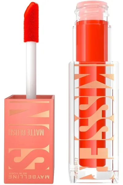 Maybelline New York میبلین نیویورک  رژگونه مایع مات و بادوام Sunkisser رنگ 35 Spritzy Orange 