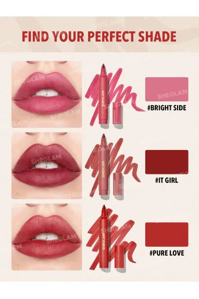  تصویر 5 : Sheglam شیگلم  تینت لب ماژیکی با ماندگاری بالا رنگ It Girl  