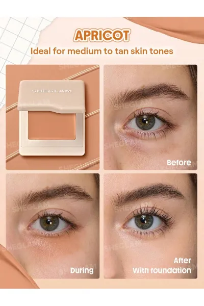  تصویر 2 : Sheglam شیگلم  کانسیلر اصلاح رنگ زیر چشم رنگ Apricot  