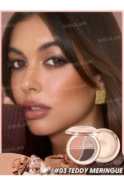  تصویر 1 : Sheglam شیگلم  پالت سایه چشم مینی دی دریمر رنگ Teddy Meringue  