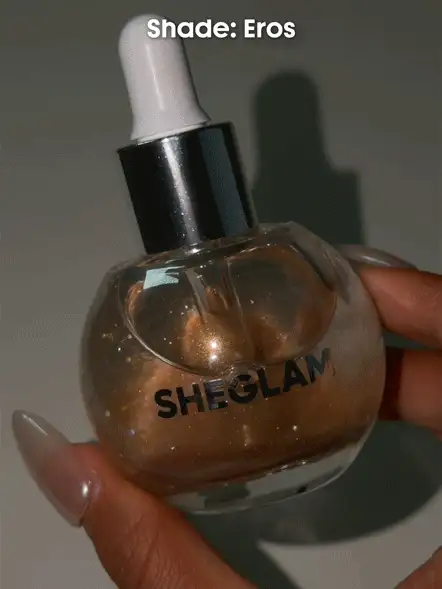  تصویر 1 : Sheglam شیگلم  روغن بدن هایلایتر و براق کننده Sunlit Silk رنگ Eros  