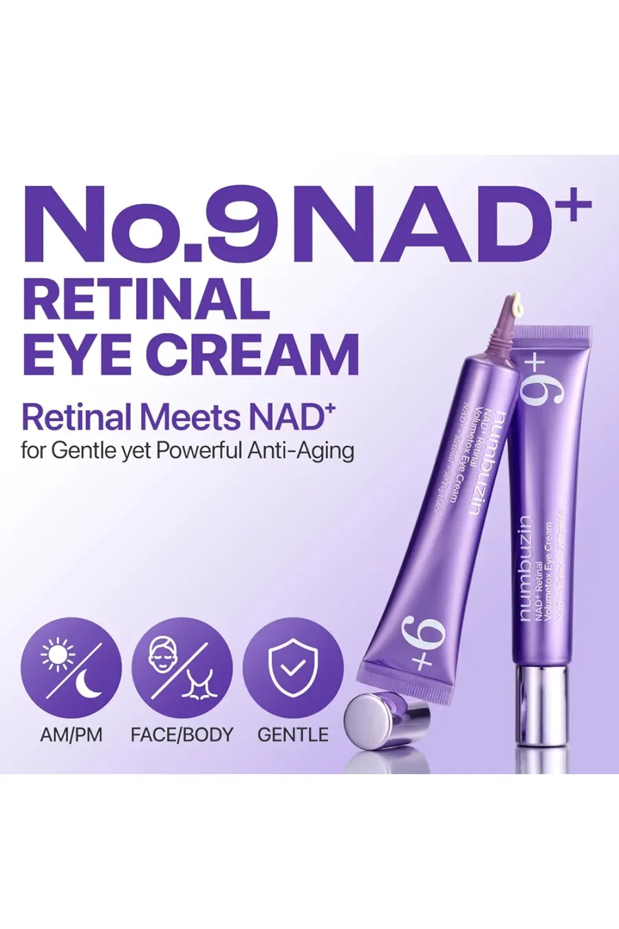 درباره کرم دور چشم رتینال +NAD شماره ۹ ضد چروک روشن کننده و حاوی پپتید نامبوزین Numbuzin No.9 NAD+ Retinal Eye Cream