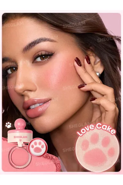  تصویر 7 : رژگونه استامپی طرح پنجه گربه رنگ Love Cake شیگلم Sheglam 