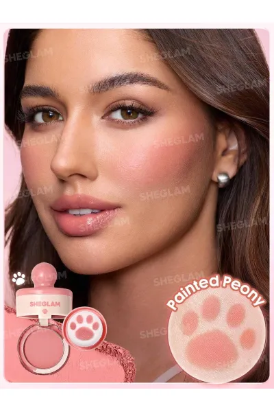  تصویر 7 : رژگونه استامپی طرح پنجه گربه رنگ Painted Peony شیگلم Sheglam 