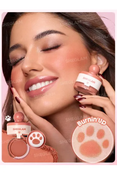  تصویر 7 : رژگونه استامپی طرح پنجه گربه رنگ Burnin' Up شیگلم Sheglam 