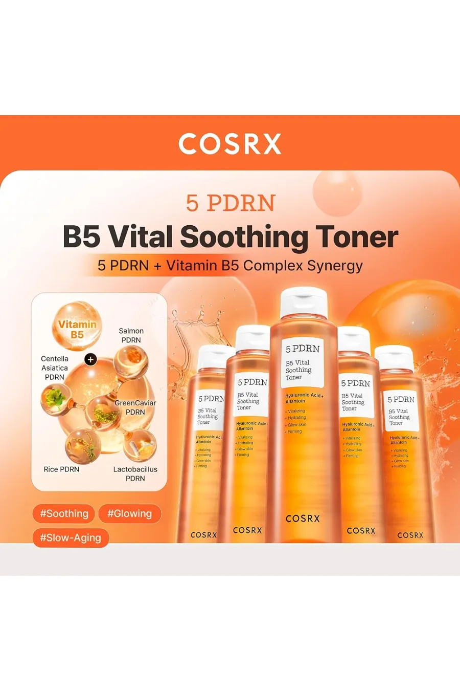ویژگیهای تونر شماره 5 آبرسان ترمیم کننده و تسکین دهنده PDRN B5 کوزارکس COSRX ویژگیهای تونر شماره 5 آبرسان ترمیم کننده و تسکین دهنده PDRN B5 کوزارکس COSRX