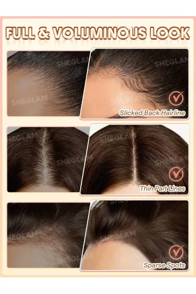  تصویر 3 : قلم پوشاننده ریشه مو و حجم دهنده مو رنگ قهوه‌ای تیره Dark Brown شیگلم Sheglam 