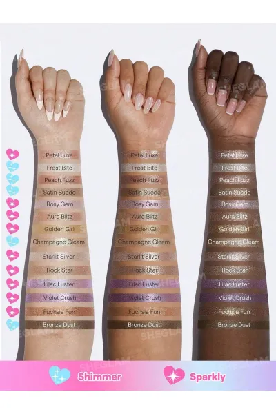  تصویر 6 : سایه استیکی ژله‌ای کریستال رنگ Petal Luxe شیگلم Sheglam 
