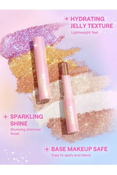  تصویر 5 : سایه استیکی ژله‌ای کریستال رنگ Rosy Gem شیگلم Sheglam 