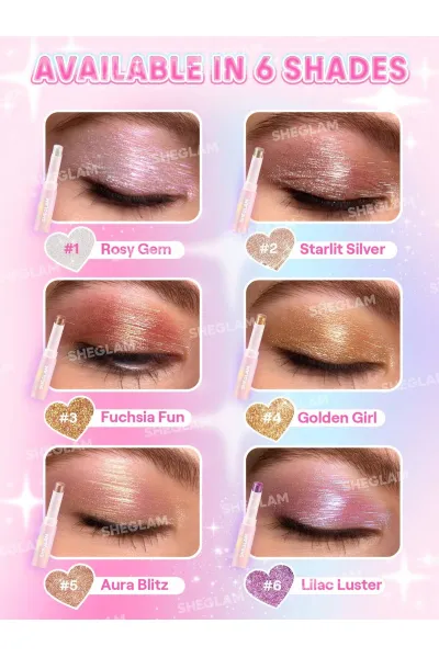  تصویر 7 : سایه استیکی ژله‌ای کریستال رنگ Fuchsia Fun شیگلم Sheglam 