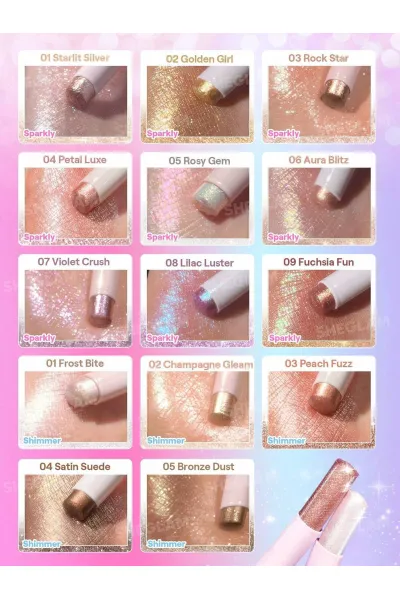  تصویر 3 : سایه استیکی ژله‌ای کریستال رنگ Peach Fuzz شیگلم Sheglam 