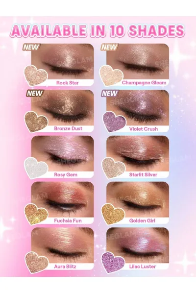  تصویر 5 : سایه استیکی ژله‌ای کریستال رنگ Bronze Dust شیگلم Sheglam 