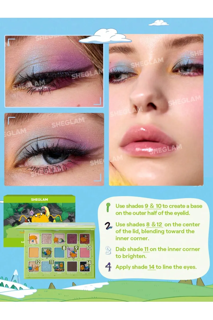 مشخصات Sheglam Adventure Time | SHEGLAM Land Of Ooo Palette مشخصات Sheglam Adventure Time | SHEGLAM Land Of Ooo Palette