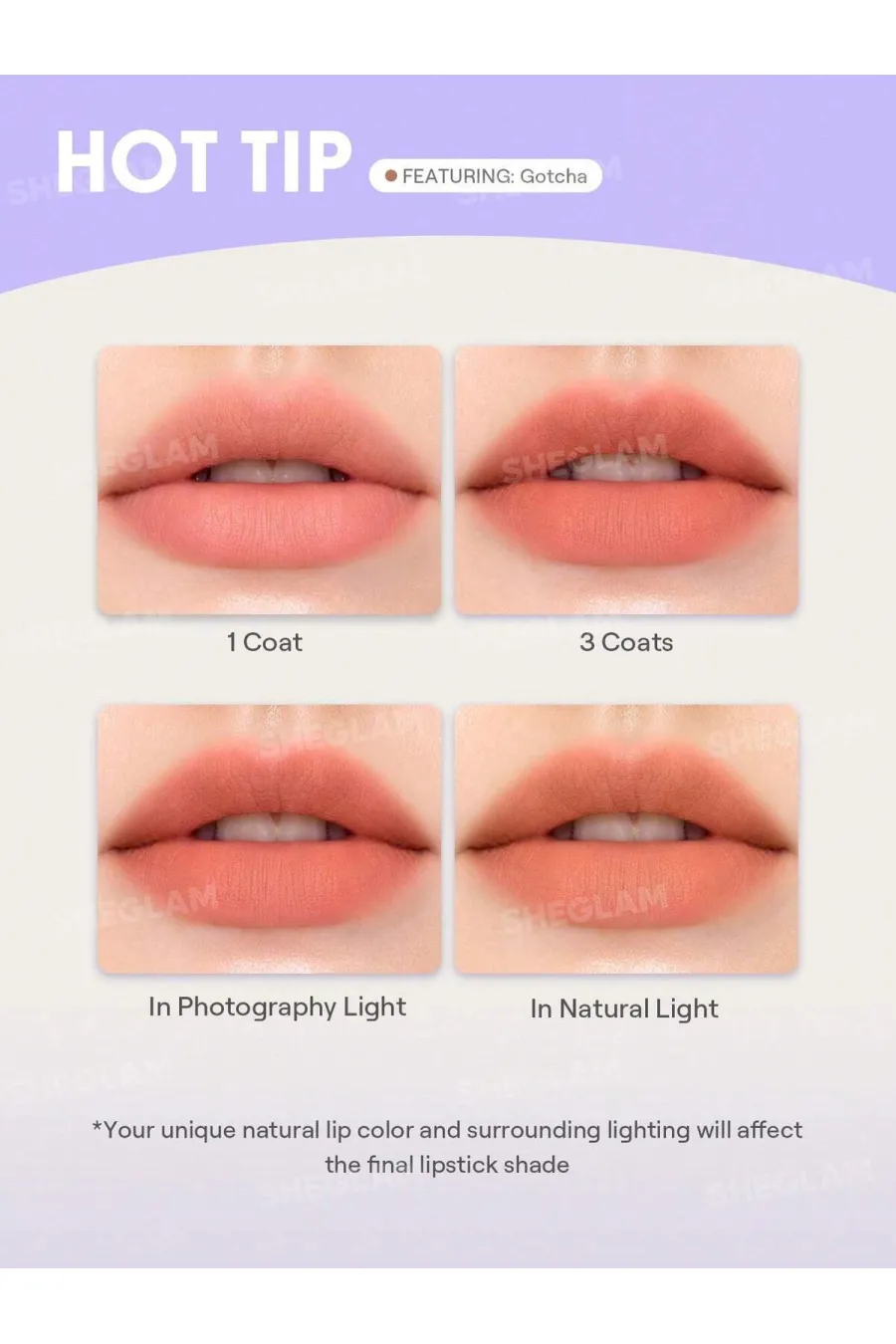 نکات مهم درباره رژ لب کوشنی سبک مات و مخملی مدل Lip Veil Cushion رنگ Gotcha شیگلم Sheglam نکات مهم درباره رژ لب کوشنی سبک مات و مخملی مدل Lip Veil Cushion رنگ Gotcha شیگلم Sheglam
