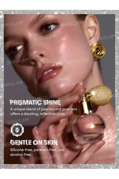  تصویر 3 : اسپری هایلایتر و براق کننده بدن Go Go Glow رنگ شامپاینی براق Champagne Shimmer شیگلم Sheglam 
