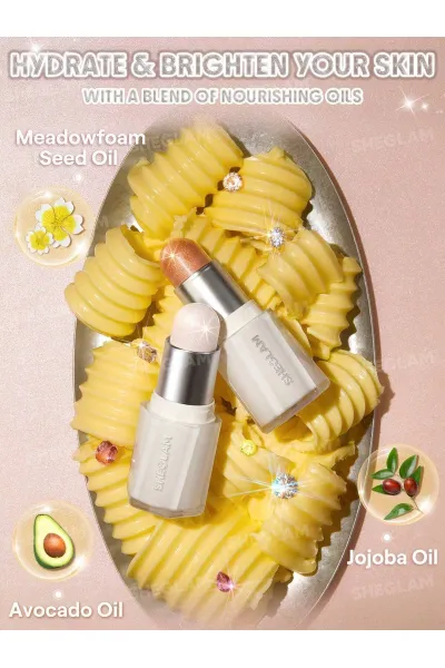 تصویر 5 : هایلایتر استیکی کره‌ای مدل Buttery Bling رنگ قرمز لوبیایی Red Bean شیگلم Sheglam 