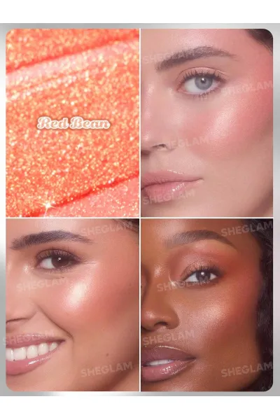  تصویر 1 : هایلایتر استیکی کره‌ای مدل Buttery Bling رنگ قرمز لوبیایی Red Bean شیگلم Sheglam 