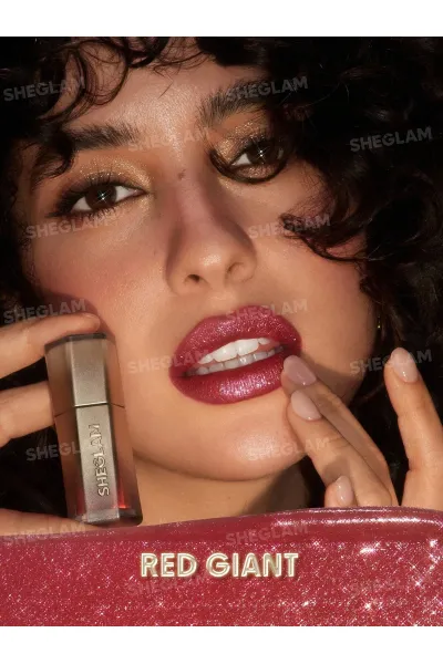  تصویر 7 : رژ لب مایع اکلیلی مدل Stardust Swipe Glitter Liquid Lipstick رنگ قرمز آجری درخشان (Red Giant) شیگلم Sheglam 