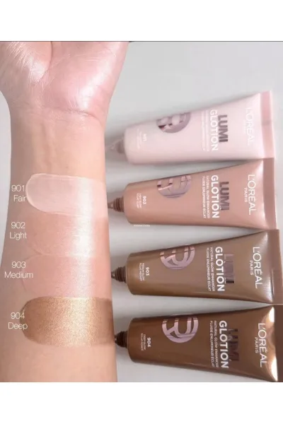  تصویر 3 : پرایمر لومی گلوشن رنگ 901 درخشش مرواریدی روشن Fair Glow لورال پاریس L'Oreal Paris 