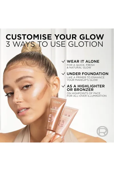  تصویر 4 : پرایمر لومی گلوشن رنگ 901 درخشش مرواریدی روشن Fair Glow لورال پاریس L'Oreal Paris 