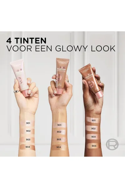  تصویر 18 : پرایمر لومی گلوشن رنگ 902 درخشش روشن Light Glow لورال پاریس L'Oreal Paris 