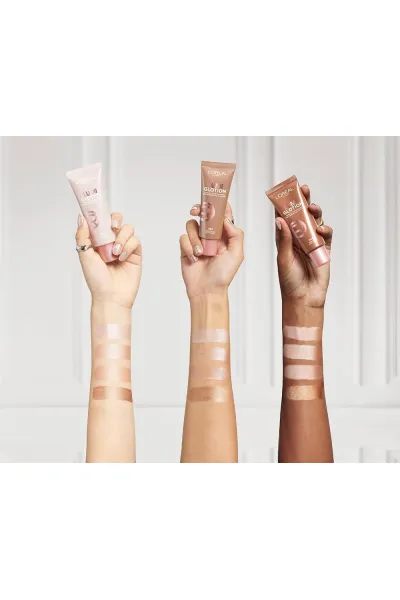  تصویر 15 : پرایمر لومی گلوشن رنگ 902 درخشش روشن Light Glow لورال پاریس L'Oreal Paris 