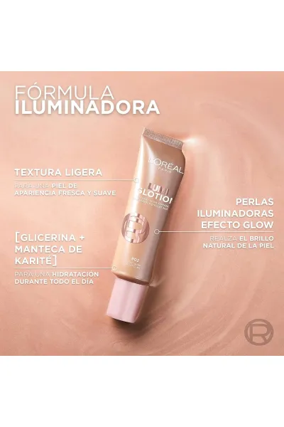  تصویر 27 : پرایمر لومی گلوشن رنگ 902 درخشش روشن Light Glow لورال پاریس L'Oreal Paris 