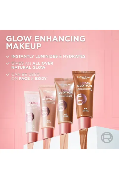  تصویر 25 : پرایمر لومی گلوشن رنگ 904 درخشش گرم و عمیق Deep Glow لورال پاریس L'Oreal Paris 