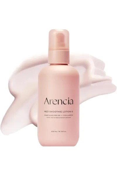 لوسیون مرطوب کننده و روشن کننده صورت با ۵٪ نیاسینامید کلاژن و پپتید آرنسیا ARENCIA