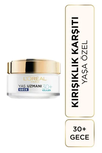 L'Oreal-Paris-لورال-پاریس--کرم-شب-ضد-چروک-کلاژن-+30-سال-