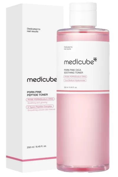 Medicube-مدی-کیوب--تونر-صورتی-روشن-کننده-و-تسکین-دهنده-