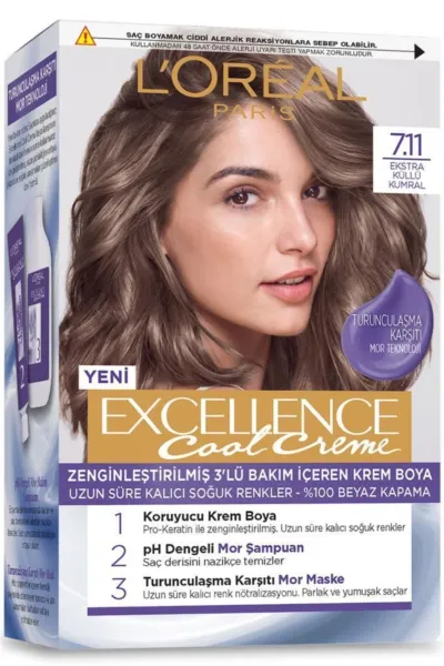  تصویر 1 : L'Oreal Paris لورال پاریس  پک رنگ مو شماره 7.11  